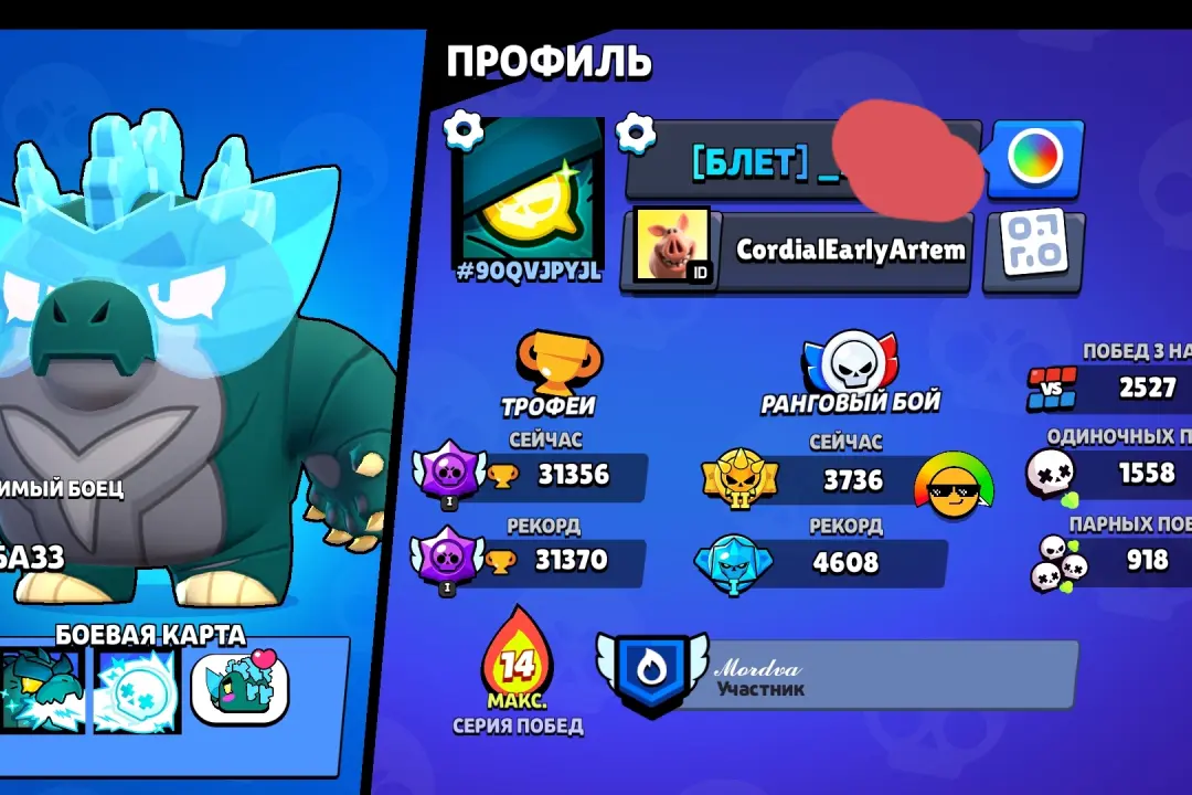 Аккаунт в Brawl Stars 31000 (6102)